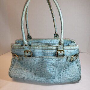 Tommy Hilfiger Vintage Y2K Croc Embossed Shoulder Purse Powder Blue